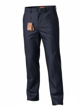 Etro Navy Cotton Dress Pants Regular Fit
